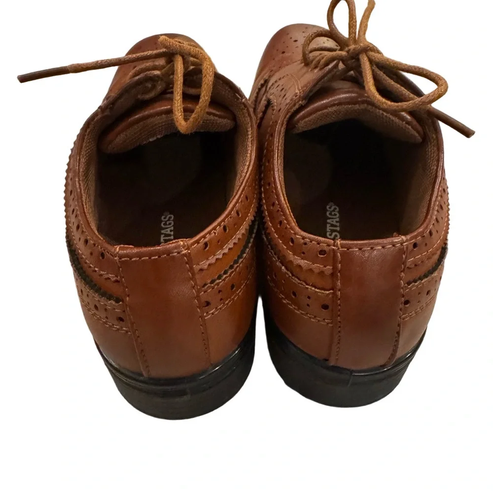 NWT Deer stags brown youth dress shoes